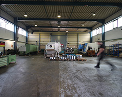 Ansicht der Produktionshalle Ansicht der Produktionshalle